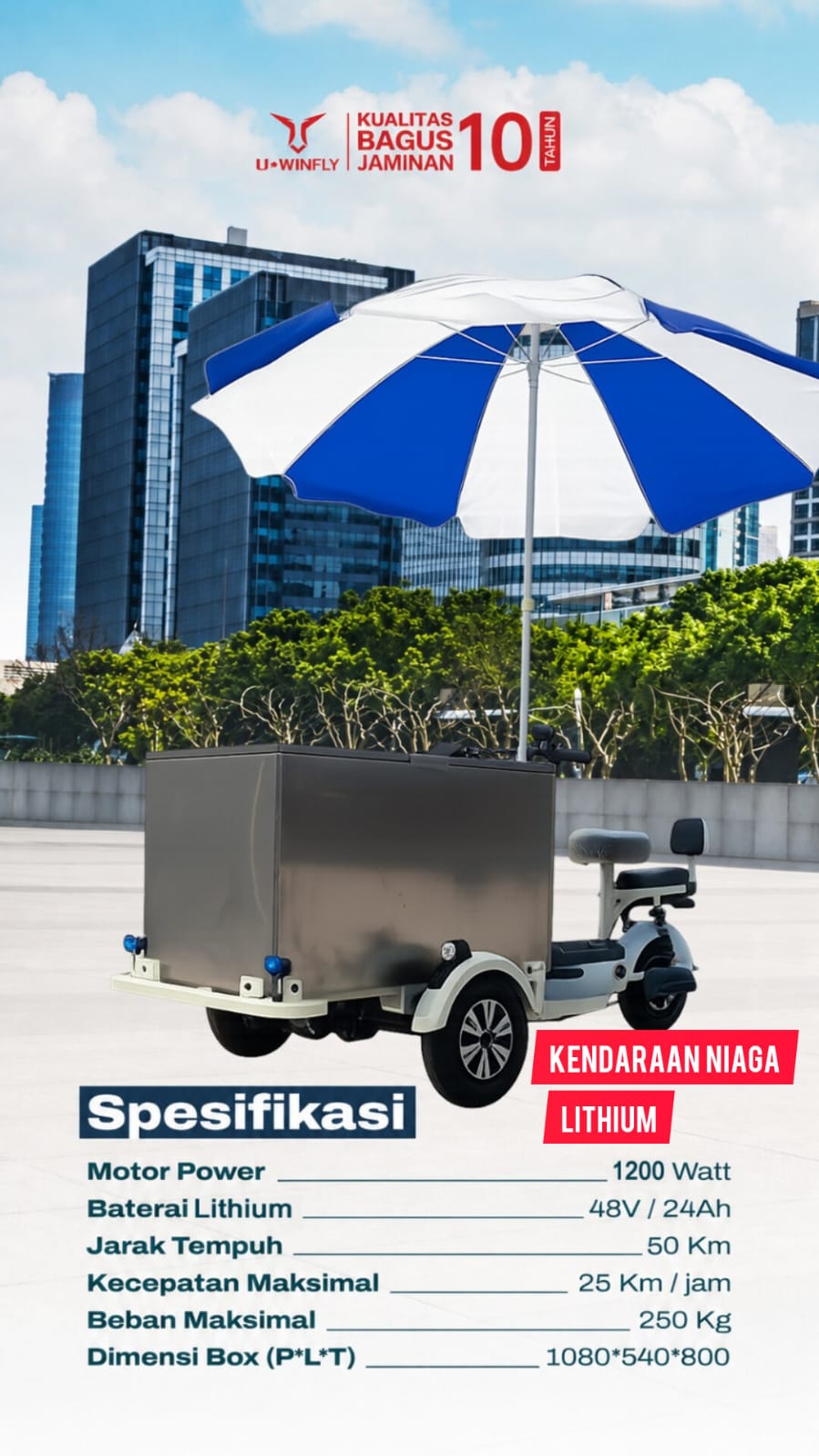 Kendaraan Niaga GB Lithium Uwinfly